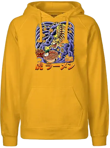 Tiger Ramen - tiger, ramen, noodle, noodlesoup, nudelsuppe, japan, food, fastfood, traditional style, traditional art - Fairtrade Hoodie