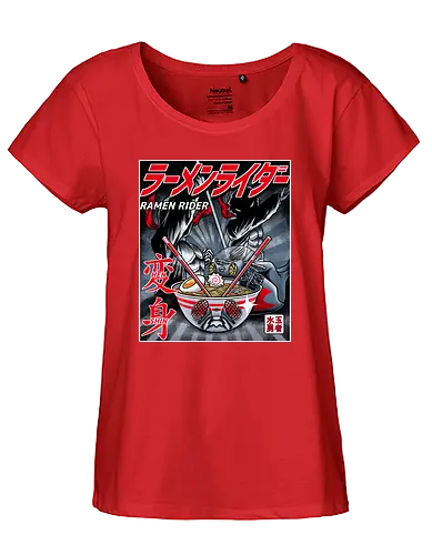 Ramen Rider - ramen, rider, nudeln, kamen rider, manga, anime, mashup, fun, food, essen, t - Fairtrade Girl Shirt