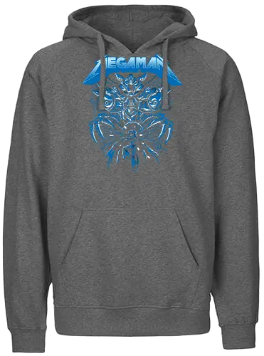 Mega Rockman - mega, man, gaming, metal, music, mashup, Heavy metal - Fairtrade Hoodie
