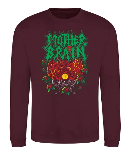 Wrath of Mother - Bounty Hunter, gaming, mother brain, brain, metal, music, mashup, shirt - Sweatshirt