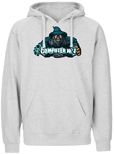 Computer Wiz - computer, reparatur, wizard, zauberer, computerproblem, lösung - Fairtrade Hoodie