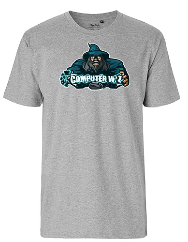Computer Wiz - computer, reparatur, wizard, zauberer, computerproblem, lösung - Fairtrade T-Shirt