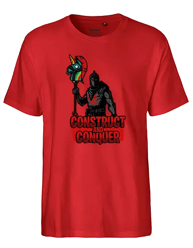 Construct and Conquer - fortnite, battle royale, gaming, llama, loot, pinata - Fairtrade T-Shirt