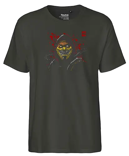 Hanzo Hasashi - gaming, fatality, mortal, kombat, game, console, scorpion, bt em up - Fairtrade T-Shirt