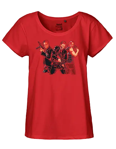 Breathtaking Heroes - movies, matrix, cyberpunk, Wick, knu reeves - Fairtrade Girl Shirt
