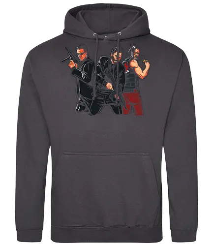 Breathtaking Heroes - movies, matrix, cyberpunk, Wick, knu reeves - Standard Hoodie