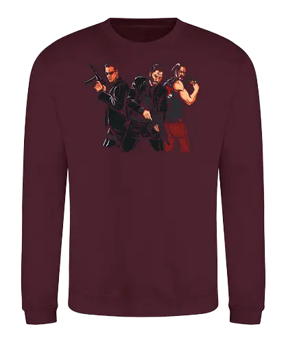 Breathtaking Heroes - movies, matrix, cyberpunk, Wick, knu reeves - Sweatshirt