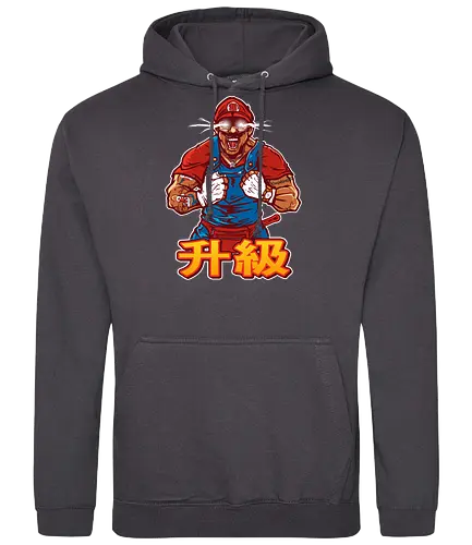 Level Up - gaming, anime, mashup, plumber - Standard Hoodie