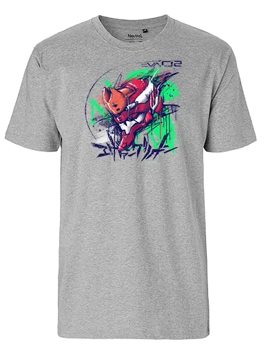 Eva02 - anime, EVA, evangelion, Giant Robot - Fairtrade T-Shirt