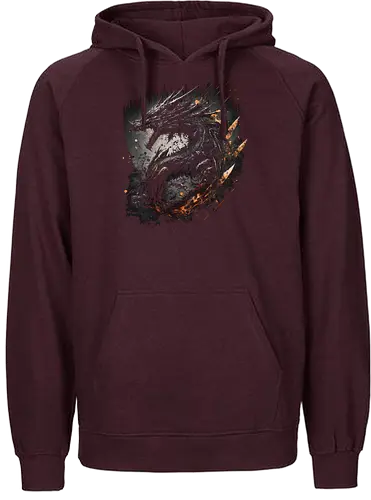 cf1004 - dragon, Fierce, art - Fairtrade Hoodie