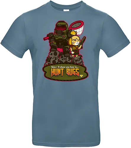 Bug Hunt - gaming, mashup, AC, doom, animal, Crossing, cute, kawaii - Standard T-Shirt