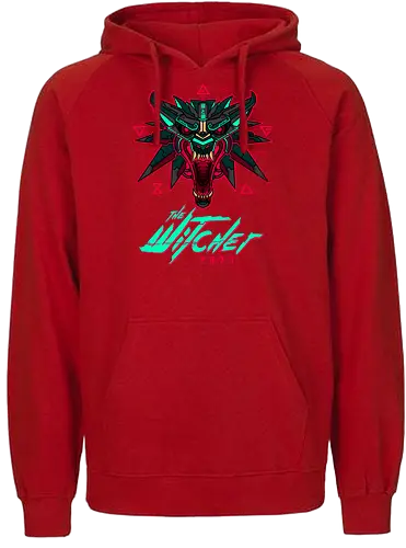 Cyber Wolf - gaming, mashup, witcher, hexer, cyberpunk, 2077, wolf - Fairtrade Hoodie