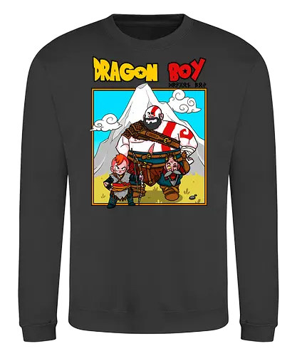 Dragon Boy - gaming, anime, mashup, dbz, gow, kratos - Sweatshirt