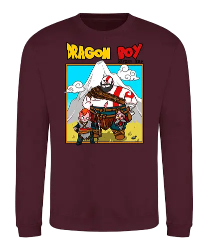 Dragon Boy - gaming, anime, mashup, dbz, gow, kratos - Sweatshirt