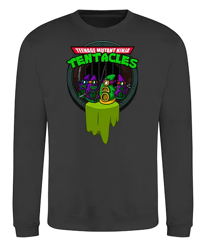 Teenage Mutant Ninja Tentacles - gaming, Tentacle, Day of the tentacle, point and click, adventure, classic gaming, mashup - Sweatshirt