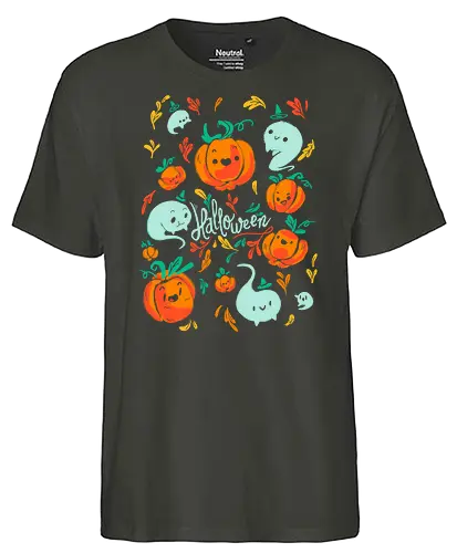 Ghosts and Pumpkins - halloween, pumpkin, kürbis, geist, ghost - Fairtrade T-Shirt