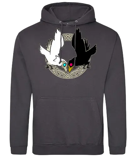 Hugin & Munin - Hugin, Munin, raven, rabe, odin, Nordisch, Götter - Standard Hoodie