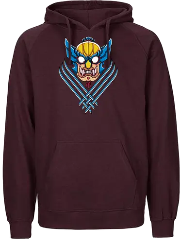 Oni Claws - oni, mask, mashup, comic, x, Vielfrass, Mutation, japan - Fairtrade Hoodie