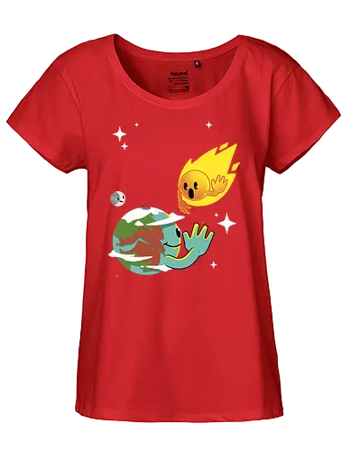 High Five! - High Five, erde, dino, Extinction, Meteorite, rth - Fairtrade Girl Shirt