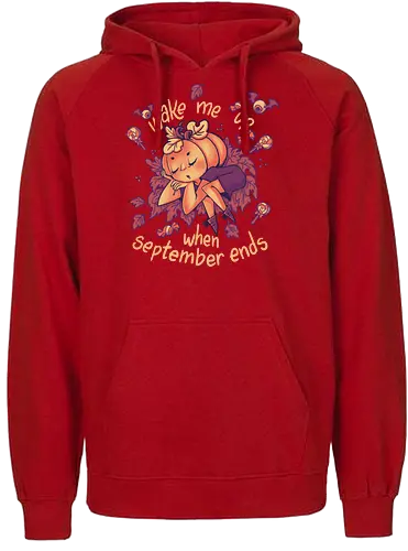 Sleepy Pumpkin - september, music, mashup, kürbis, pumpkin - Fairtrade Hoodie