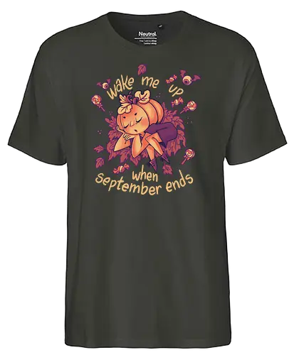 Sleepy Pumpkin - september, music, mashup, kürbis, pumpkin - Fairtrade T-Shirt