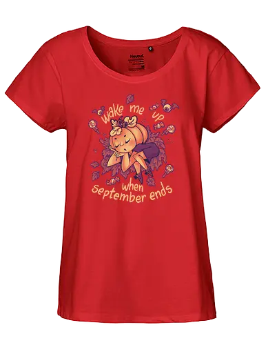 Sleepy Pumpkin - september, music, mashup, kürbis, pumpkin - Fairtrade Girl Shirt