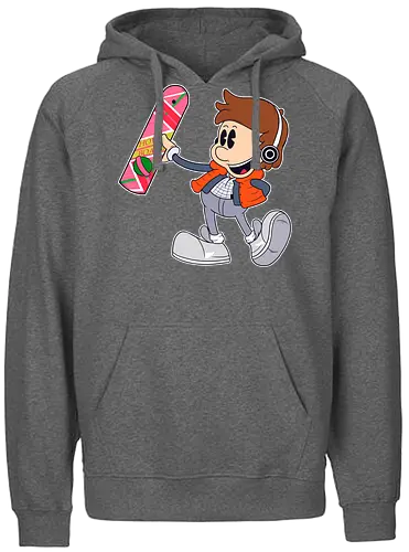 Timetravel Pop - popart, scifi, marty, hover board, movie, mashup, film - Fairtrade Hoodie