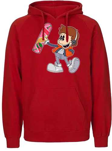 Timetravel Pop - popart, scifi, marty, hover board, movie, mashup, film - Fairtrade Hoodie