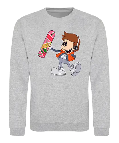Timetravel Pop - popart, scifi, marty, hover board, movie, mashup, film - Sweatshirt