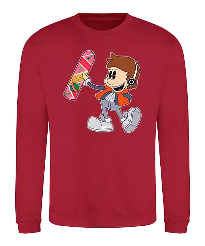 Timetravel Pop - popart, scifi, marty, hover board, movie, mashup, film - Sweatshirt