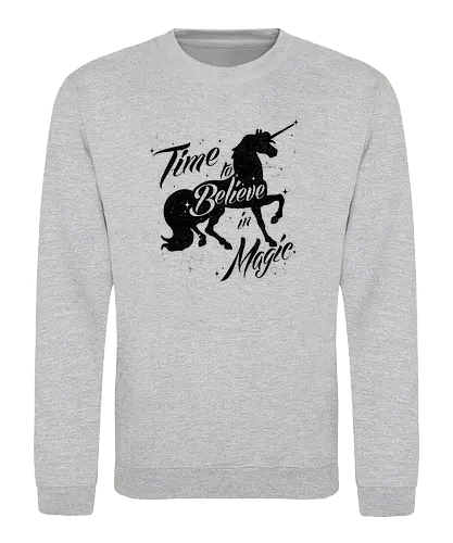 Believe - unicorn, believe, magic, einhorn, fantasy, sparkle - Sweatshirt