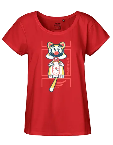 Kit cat clock - mario, cat, clock, katze, retro, retrogaming, Felix - Fairtrade Girl Shirt