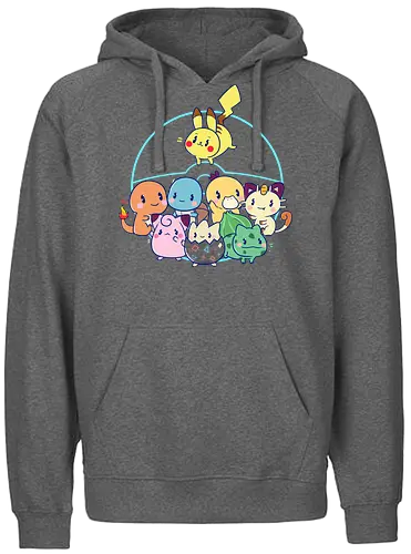 Pokecute - pocket, mon, monster, cute, kawaii, catch, gaming, game, anime - Fairtrade Hoodie