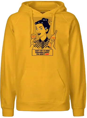 WINE - retro, wine, wein, funny, joke, empowerment, drink, trinken, fun - Fairtrade Hoodie