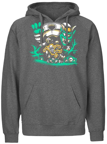 Game Over - ghost, goblins, arcade, jump'n'run, retrogames - Fairtrade Hoodie