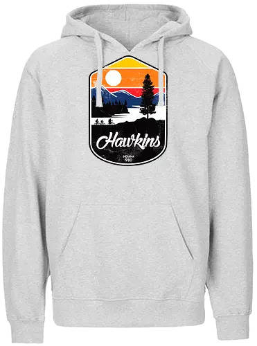 Hawkins - stranger, things, hawkins, indiana, stranger kids, eleven, dustin, mike, will, sunset - Fairtrade Hoodie