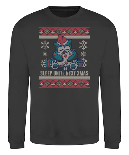 Sleep until next X-mas! - christmas, weihnachten, pocket, monster, Ugly swter - Sweatshirt