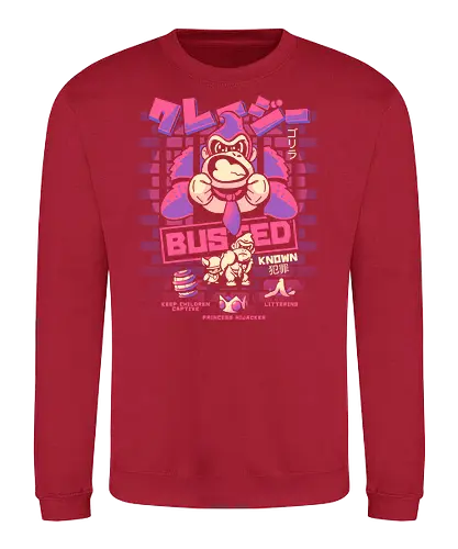 Criminal Gorilla - Criminal, gaming, retrogaming, donkey, dk - Sweatshirt