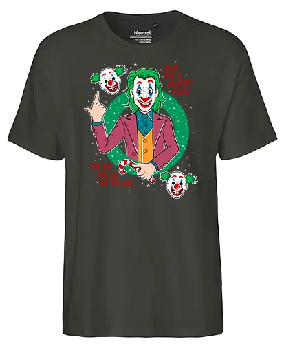 Happy Face - clown, film, comic, christmas - Fairtrade T-Shirt