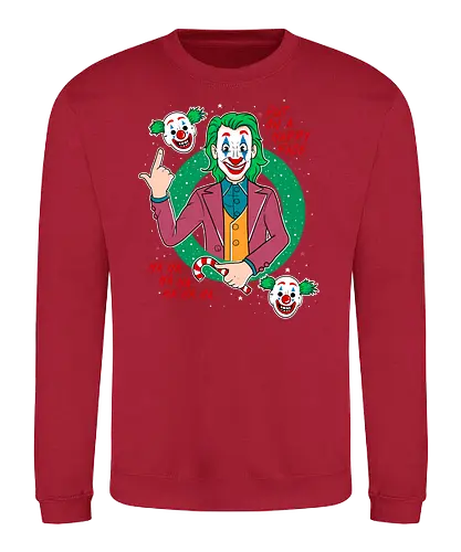Happy Face - clown, film, comic, christmas - Sweatshirt
