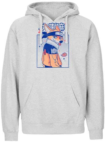 Kitsune Shinobi - anime, mashup, fox, demon, manga, kitsune - Fairtrade Hoodie
