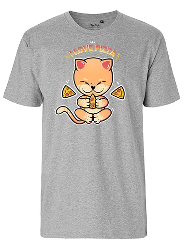 Neko Pizza - katze, pizza, neko, cat, kawaii, mashup - Fairtrade T-Shirt