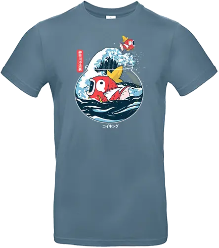 Great Wave of Aquarium - japan, art, hokusai, fun, fish, Aquarium, pocket, monster - Standard T-Shirt