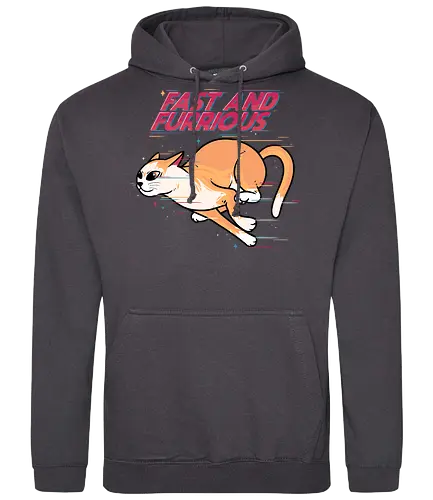 Fast and Furrrious - cat, katze, neko, fast, fun, mashup - Standard Hoodie