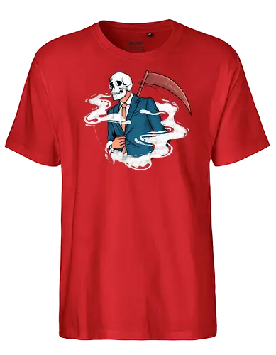 business man - kapitalismus, politics, business, reaper, death - Fairtrade T-Shirt