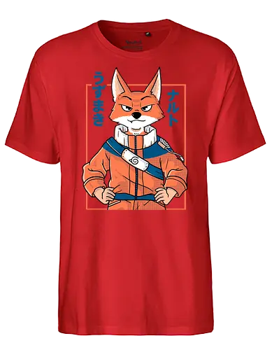 Anime Fox - anime, manga, ninja, fox, shinobi - Fairtrade T-Shirt