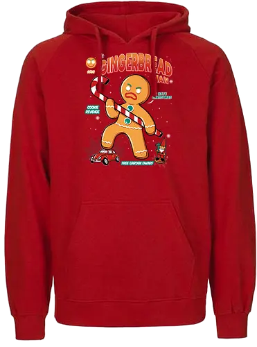 Cookie Revenge - christmas, weihnachten, Cookie revenge, Christmas hate, Gingerbrd man - Fairtrade Hoodie