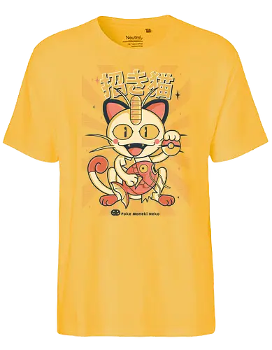 Poke Maneki Neko - pocket, mon, maneki neko, mashup, fun, gaming, japan - Fairtrade T-Shirt