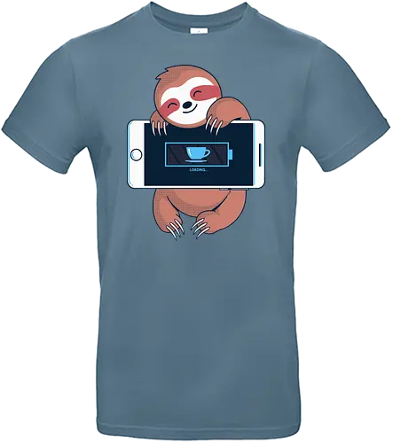 Loading - sloth, faultier, loading, kaffee, coffee, slow - Standard T-Shirt