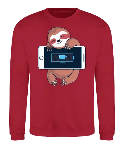 Loading - sloth, faultier, loading, kaffee, coffee, slow - Sweatshirt